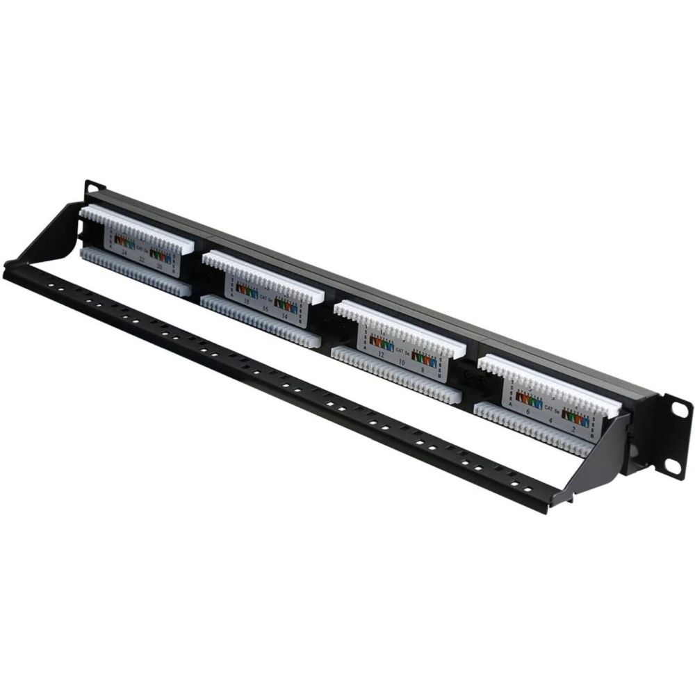 Патч-панель Hypernet 24 порти UTP кат. 5Е 19" PP-KUTP24-NM-CM з організатором кабелю - Зображення 2