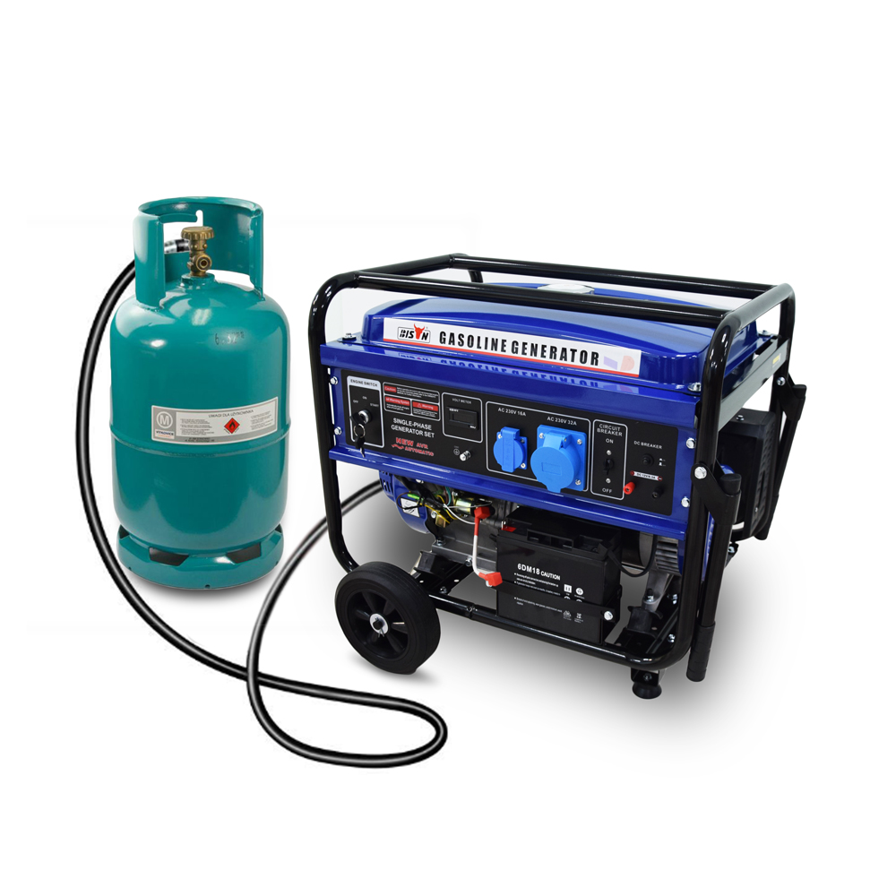 Бензиновий + газовий генератор BISON BS6500LE максимальна потужність 5 кВт / 5.5 кВт Бензиновий + газовий генератор BISON BS6500LE максимальна потужність 5 кВт / 5.5 кВт