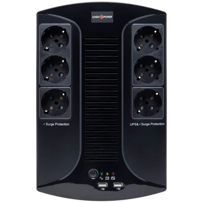 Джерело безперебійного живлення Logicpower LP 850VA-6PS (510W) лінійно-інтерактивне
