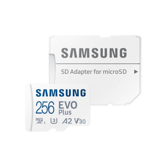 Карта пам&apos;яті Samsung 256GB microSDXC C10 UHS-I U3 R130/W90MB/s Evo Plus + SD адаптер (MB-MC256KA/RU)