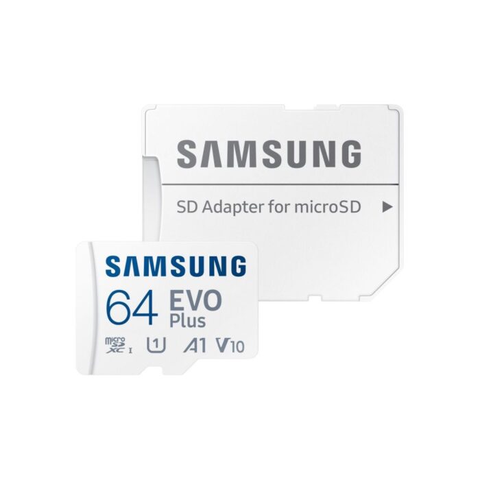 Карта пам&apos;яті Samsung 64GB microSDXC C10 UHS-I R130MB/s Evo Plus + SD адаптер (MB-MC64KA/RU)