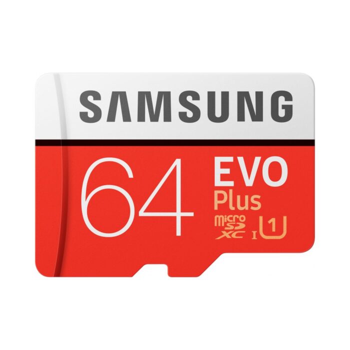 Карта пам&apos;яті Samsung 64GB microSDXC C10 UHS-I U1 R100/W20MB/s Evo Plus V2 + SD адаптер (MB-MC64HA/RU)