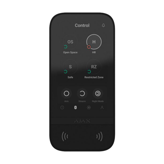 Клавіатура Ajax KeyPad TouchScreen black бездротова з сенсорним екраном