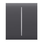 Кнопка Ajax CenterButton (2-gang) graphite для двоклавішного вимикача