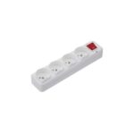 Колодка Ne-Ad (3019-КА) 4 гнізда без заземлюючого контакту з вимикачем