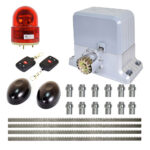 Комплект автоматики для відкатних воріт вагою до 1800 кг Weilai DGY1800Pro kit з сигнальною лампою