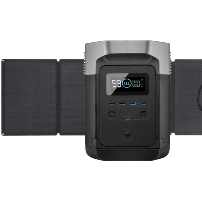 Комплект EcoFlow DELTA + 2*110W Solar Panel зарядна станція та дві сонячні панелі