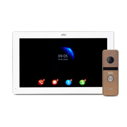 Комплект відеодомофона ATIS AD-1070FHD/T White з підтримкою Tuya Smart + AT-400HD Gold