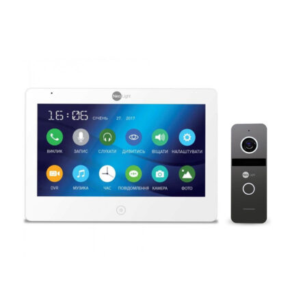 Комплект відеодомофона Neolight MEZZO HD / Solo FHD Graphite: відеодомофон 10" з детектором руху і 2 Мп відеопанель