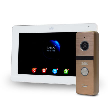 Комплект Wi-Fi відеодомофонa 7" ATIS AD-770FHD/T-White з підтримкою Tuya Smart + AT-400HD Gold