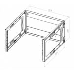 Кронштейн настінний CMS CMS-WB6U-480V-BK 6U чорний - Зображення 3