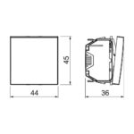 Перемикач односторонній OBO Bettermann 10 A 250 В 45 x 44 мм білий - Зображення 3