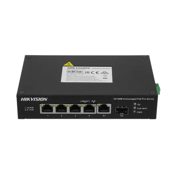 PoE-комутатор Hikvision DS-3T0306HP-E/HS 4-портовий некерований