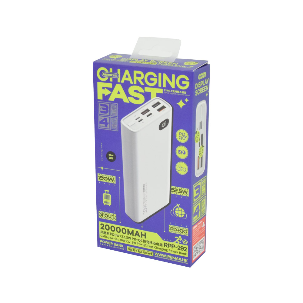 poverbank-remax-feb-292w-20-vt-22-5-vt-emkostyu-20000-ma-ch-1084417 Повербанк REMAX FEB-292W 20 Вт + 22.5 Вт ємністю 20000 мА·год - Зображення 4