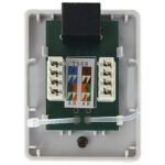 Розетка Kingda 1хRJ45 UTP біла - Зображення 3