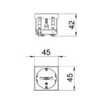 Розетка OBO Bettermann modul 45 із заземленням і шторками 250 В 16 A червона - Зображення 3