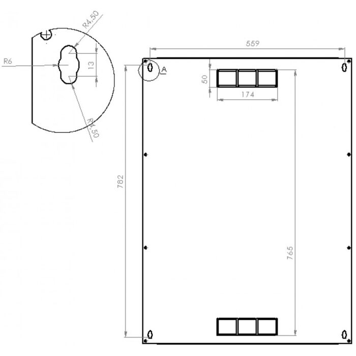 Шафа серверна CMS 18U 600 x 600 x 907 UA-MGSWL186G для мережевого обладнання - Зображення 7