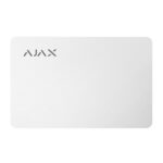 Захищена безконтактна картка Ajax Pass white для клавіатури KeyPad Plus