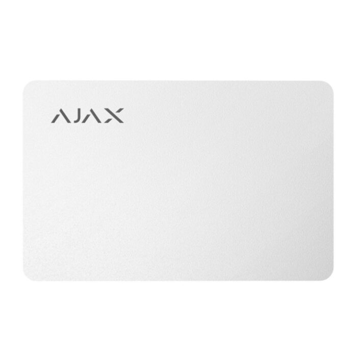 Захищена безконтактна картка Ajax Pass white (комплект 3 шт.) для клавіатури KeyPad Plus