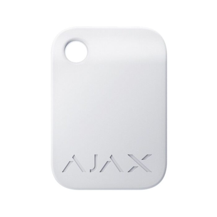 Захищений безконтактний брелок Ajax Tag white (комплект 10 шт.) для клавіатури KeyPad Plus