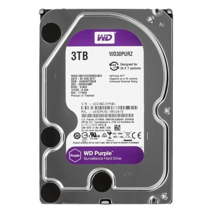 Жорсткий диск 3TB Western Digital WD30PURZ для відеоспостереження