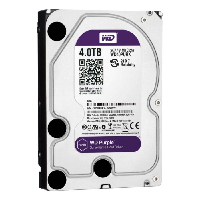 Жорсткий диск 4TB Western Digital  WD40PURX для відеоспостереження