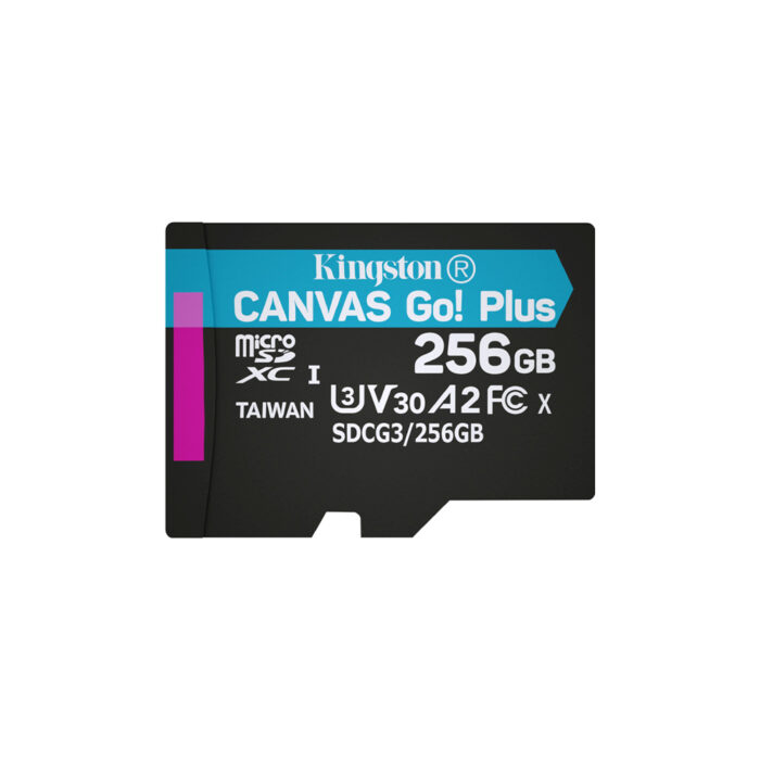 Карта пам&apos;яті Kingston MicroSDXC 256GB Canvas Go! Plus Class 10 UHS-I U3 V30 A2 (SDCG3/256GBSP)