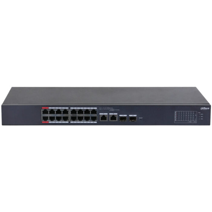 Керований 18-портовый PoE комутатор Dahua DH-CS4218-16ET-135 з 16 портами PoE