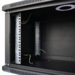 Шафа серверна SteelNet 9U 600 x 350 для мережевого обладнання (скло, чорний) - Зображення 3