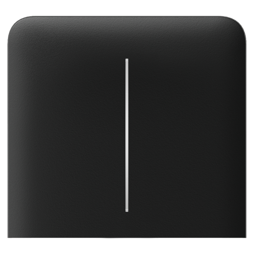 Кнопка Ajax SideButton (2-gang) vertical black для двоклавішного вимикача