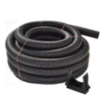 Комплект: гофротруба стандартна ДКС ПВД D 32 (25 м) чорна + кліпси для гофри 32 мм (50 шт/уп) чорні