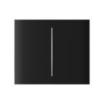 Кнопка Ajax CenterButton (2-gang) vertical black для двоклавішного вимикача