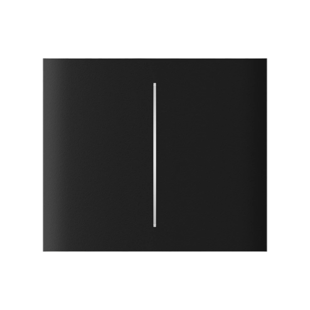 Кнопка Ajax CenterButton (2-gang) vertical black для двоклавішного вимикача