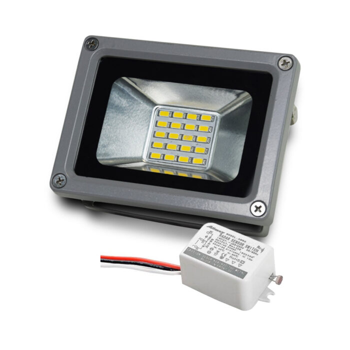 Комплект LED-прожектор Lightwell LW-10W-220 + Датчик руху з сенсором освітленості AMRS