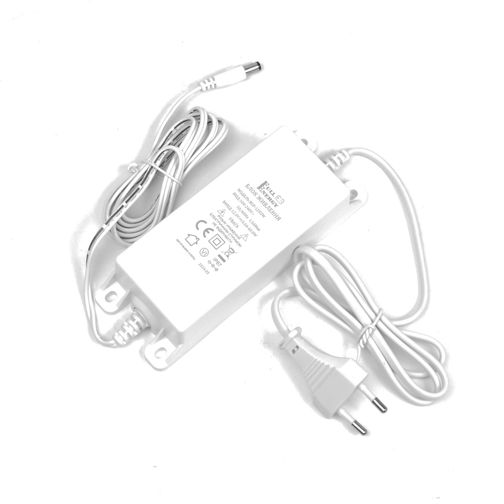 Блок живлення вологозахищений Full Energy BGP-125UW 12 В / 5 А Блок живлення вологозахищений Full Energy BGP-125UW 12 В / 5 А