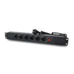 Комплект: Шафа серверна SteelNet 7U 600 x 400 сірий + Блок розеток 1U 19" на 6 розеток з вимикачем + Організатор кабелю перфорований із кришкою 19" + Полиця консольна CMS UA-SHC300G - Зображення 5