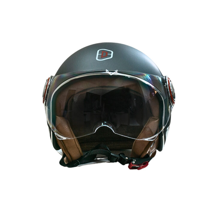 Мотошолом відкритий Beon B-110B CIRCLE MATT TITAN/BLACK (матовий титан/чорний)