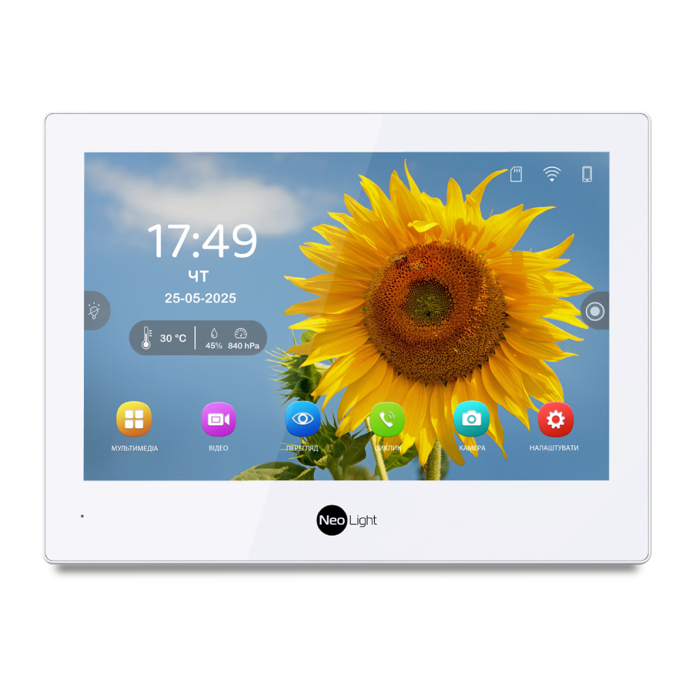 Комплект Neolight ALPHA Hybrid HD KIT Silver: гібридний відеодомофон 8" з Wi-Fi та 2 Мп відеопанель - Зображення 3