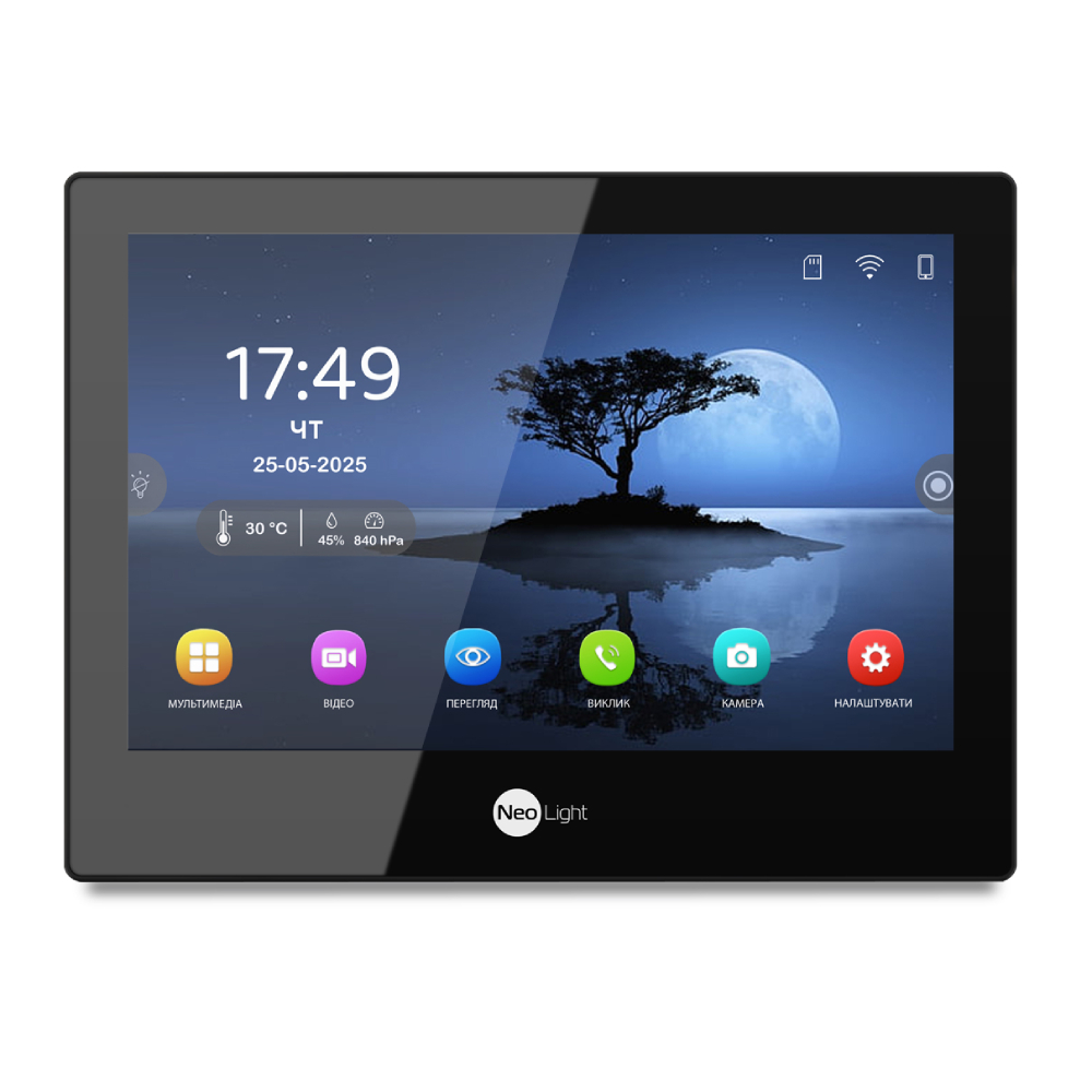 Комплект Neolight ALPHA Hybrid HD KIT B/Silver: гібридний відеодомофон 8" з Wi-Fi та 2 Мп відеопанель - Зображення 2