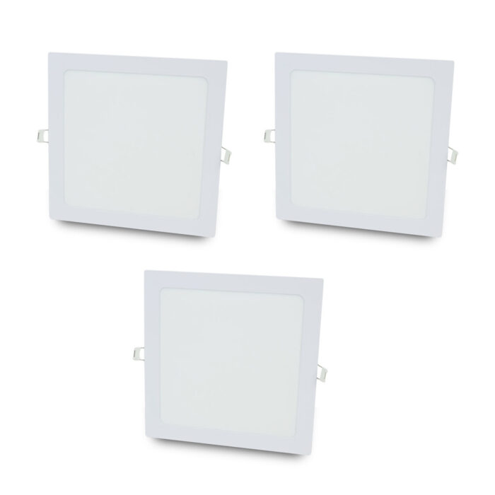 Комплект із 3-х світильників світлодіодних LIGHTWELL LW-SQ-RCD-12 12 W квадрат