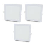 Комплект із 3-х світильників світлодіодних LIGHTWELL LW-SQ-RCD-18 18 W квадрат