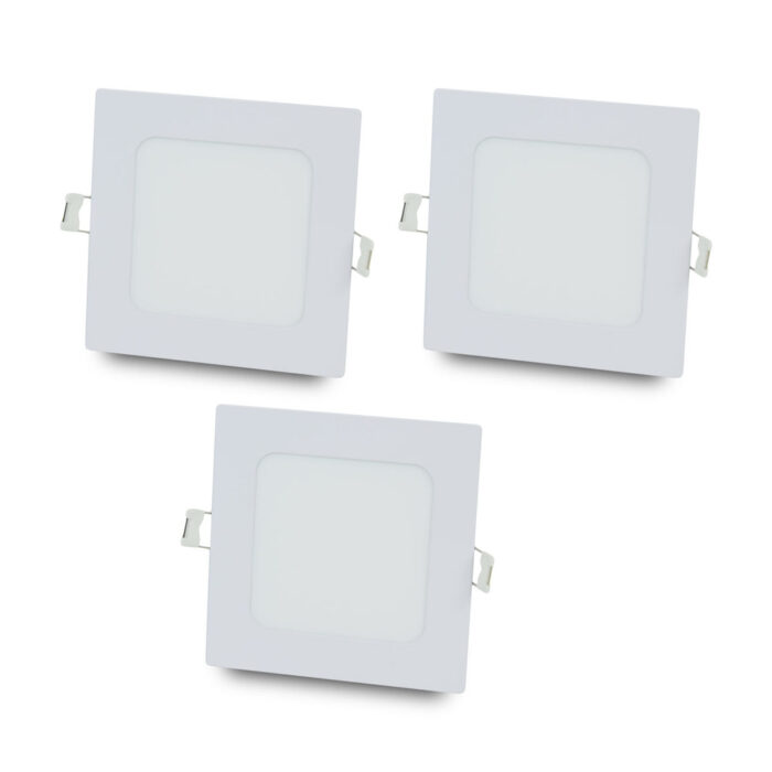 Комплект із 3-х світильників світлодіодних LIGHTWELL LW-SQ-RCD-9 9 W квадрат