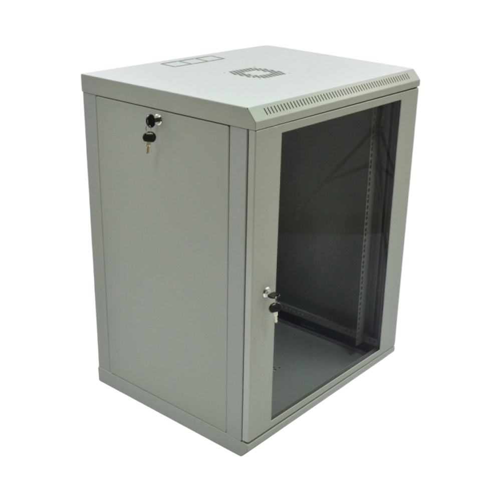 Шафа серверна SteelNet 15U 600 x 500 для мережевого обладнання (скло