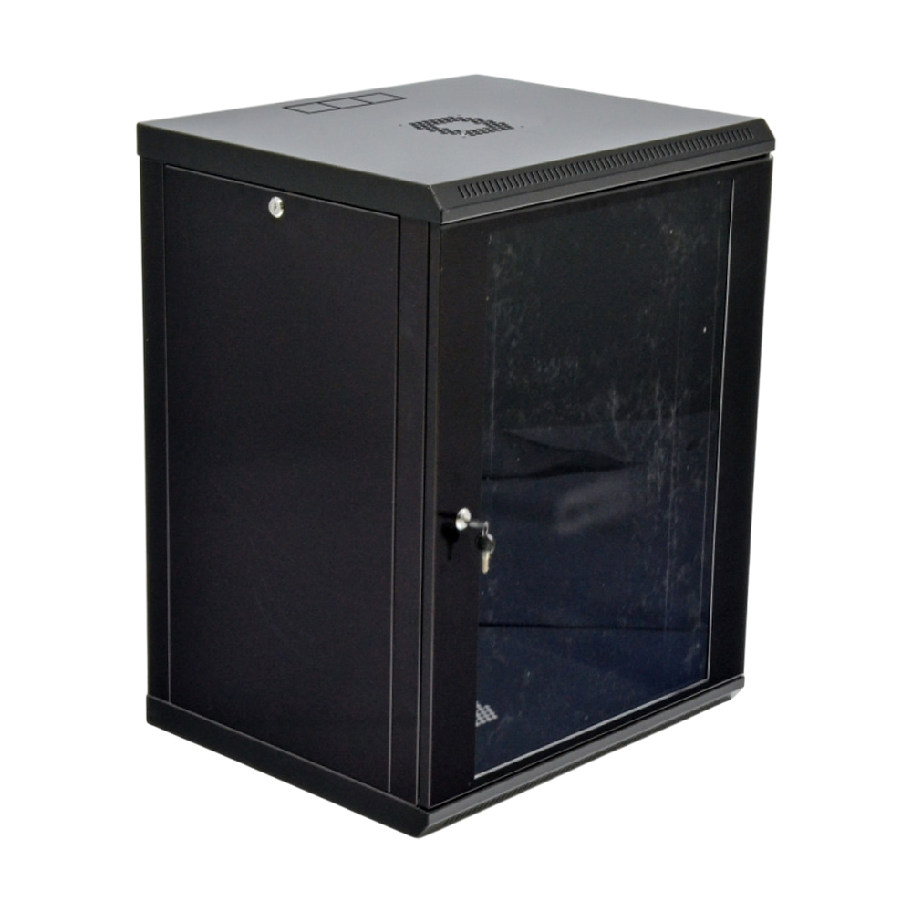 Шафа серверна SteelNet 15U 600 x 500 для мережевого обладнання (скло