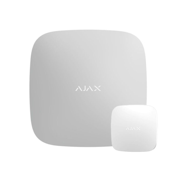 Інтелектуальна централь Ajax Hub 2 Plus (8EU/ECG) UA white з підтримкою 2 SIM-карт