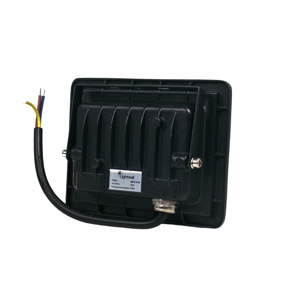 Комплект 3+3 світлодіодних прожектори Lightwell 30W: 3 x LW-FL-B-30 и 3 x LW-FL-B-30-S з датчиком руху - Зображення 3