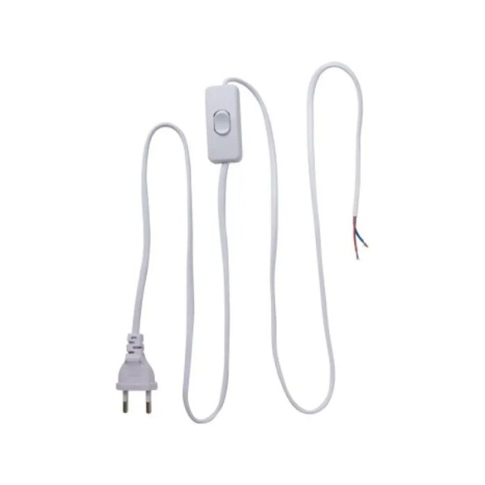 Шнур з вилкою та перемикачем e.wire.switch/plug.white