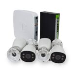IP комплект відеоспостереження з 4 камерами ZKTeco CCTV bundle kit №1