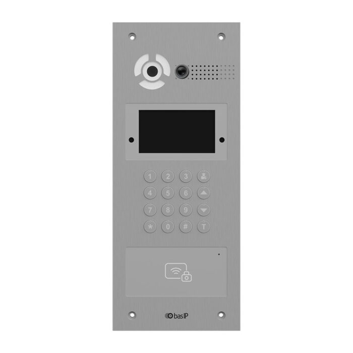 Багатоабонентська гібрідна панель виклику Bas-IP AA-07HFBI silver з додатковою аналоговою камерою