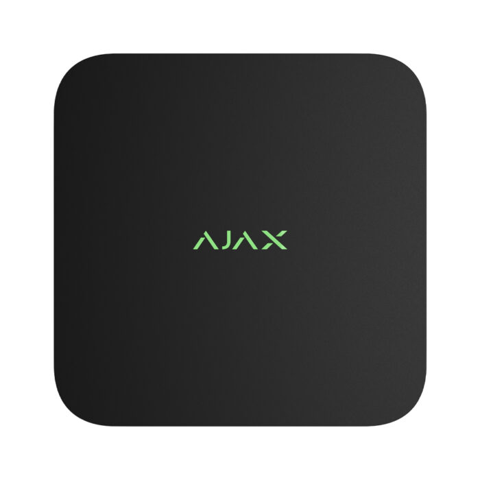 Мережевий відеореєстратор Ajax NVR DC black на 8 каналів з живленням від низьковольтного джерела